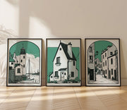 Coastal Town | Set of 3 Seaside Illustration Prints