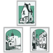 Coastal Town | Set of 3 Seaside Illustration Prints