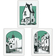 Coastal Town | Set of 3 Seaside Illustration Prints
