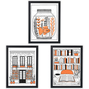 Ink & Orange | Set of 3 Illustration Prints