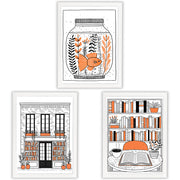 Ink & Orange | Set of 3 Illustration Prints