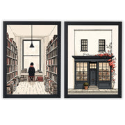 Between the Shelves | Set of 2 Bookshop Prints
