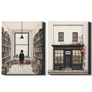 Between the Shelves | Set of 2 Bookshop Prints
