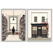 Between the Shelves | Set of 2 Bookshop Prints