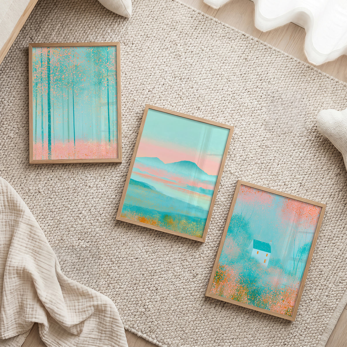 Blush Landscapes | Set of 3 Scenic Prints