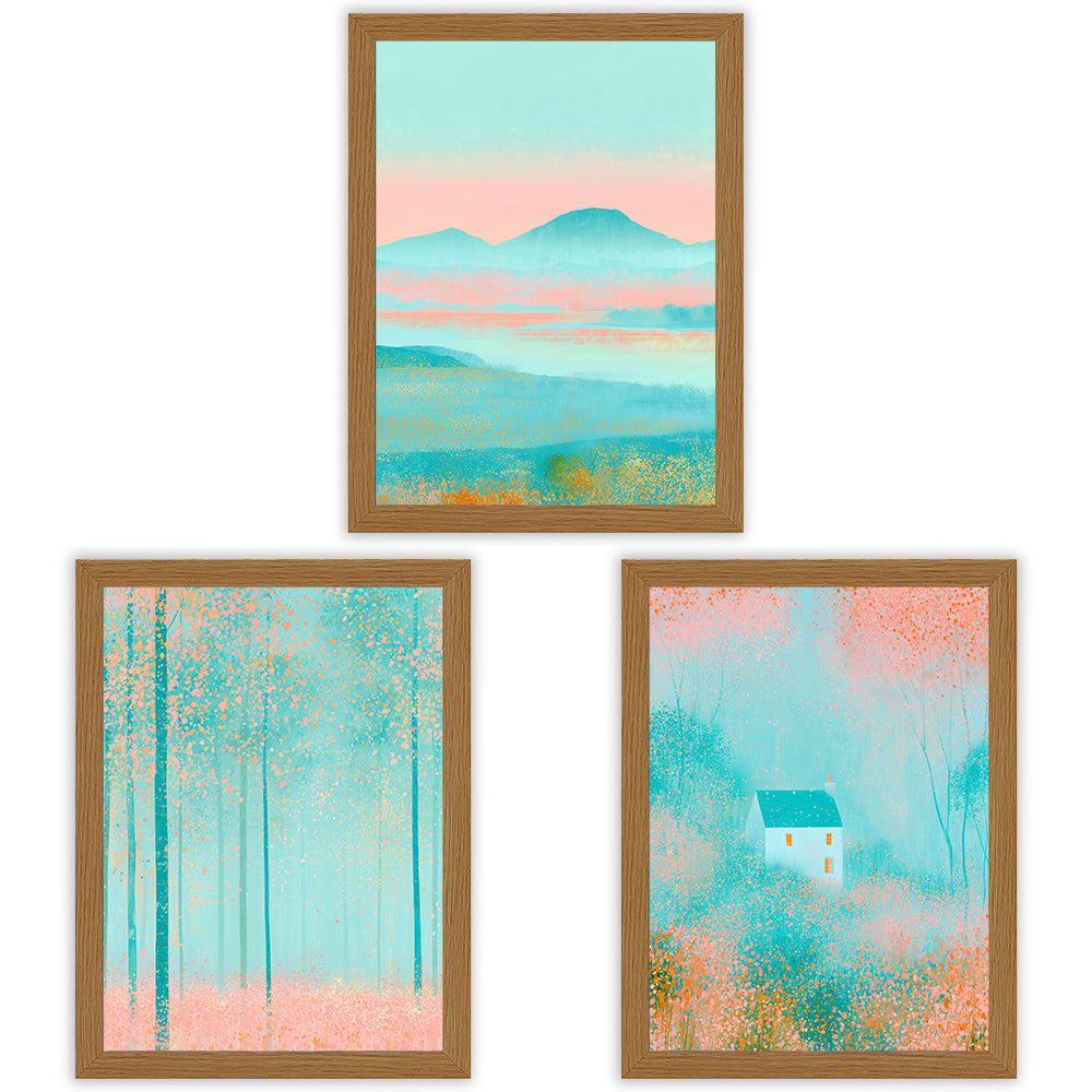 Blush Landscapes | Set of 3 Scenic Prints