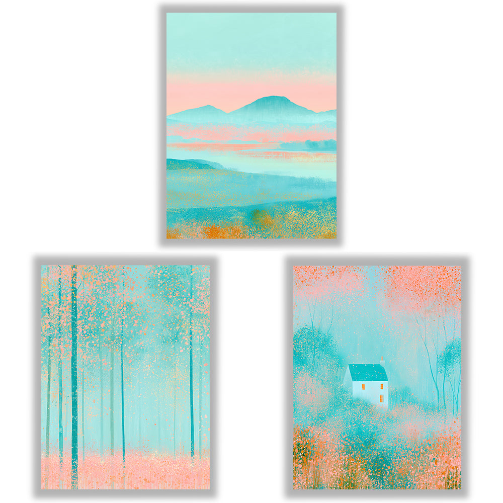 Blush Landscapes | Set of 3 Scenic Prints