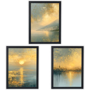 Gilded Landscapes | Set of 3 Scenic Prints