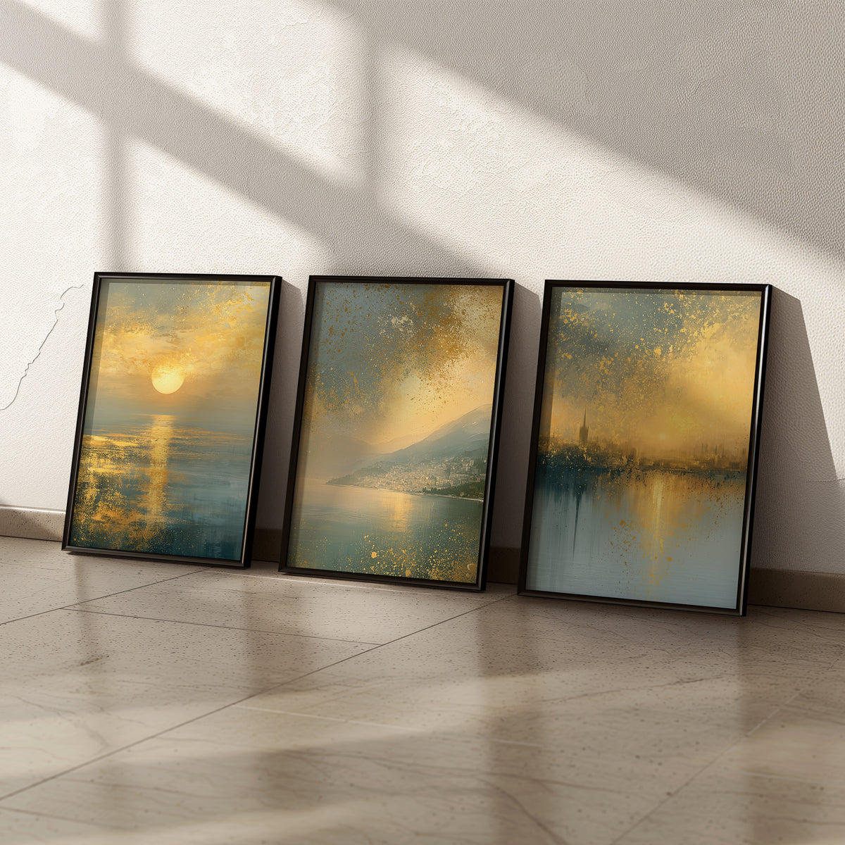 Gilded Landscapes | Set of 3 Scenic Prints