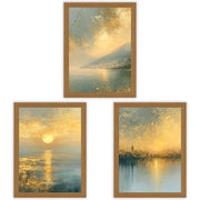 Gilded Landscapes | Set of 3 Scenic Prints