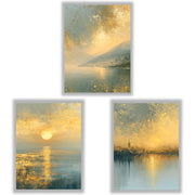 Gilded Landscapes | Set of 3 Scenic Prints