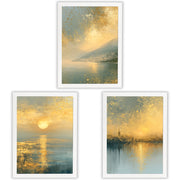 Gilded Landscapes | Set of 3 Scenic Prints