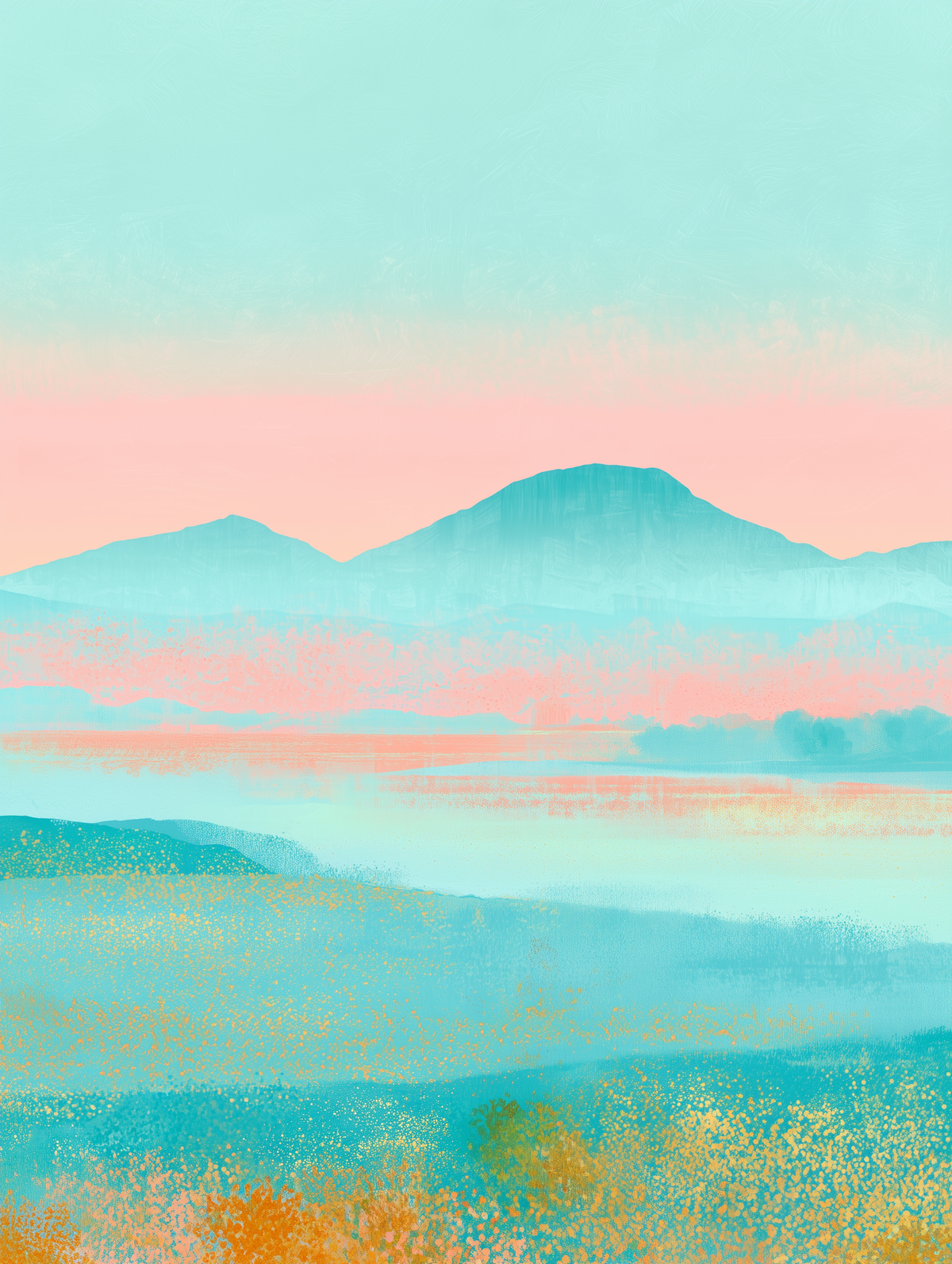 Blush Landscapes - Pink Horizon