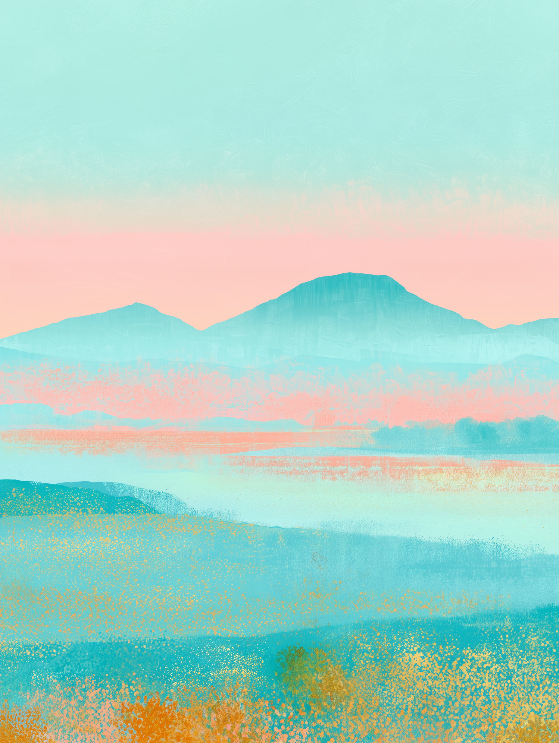 Blush Landscapes - Pink Horizon