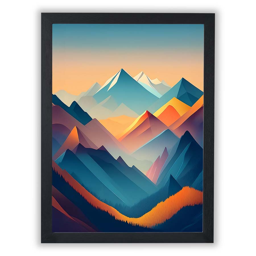 Mountain Landscape – Alpine Light - Small - Unframed