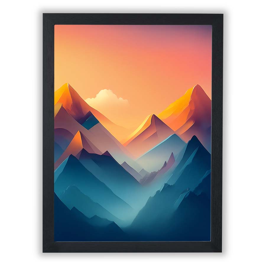 Mountain Landscape – Summit Glow - Small - Unframed
