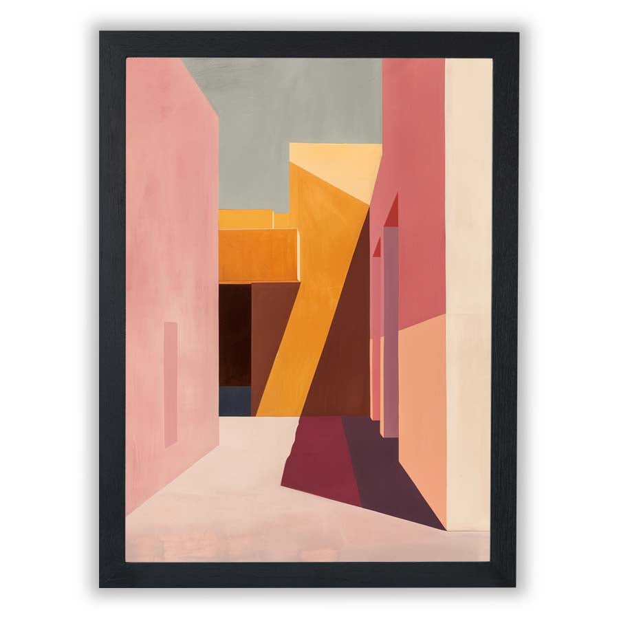 Sunset Geometry – Golden Passage - Small - Unframed