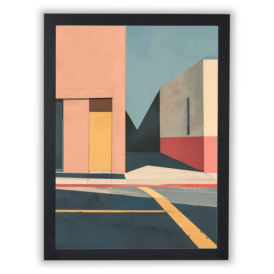 Sunset Geometry – Quiet Corner - Small - Unframed