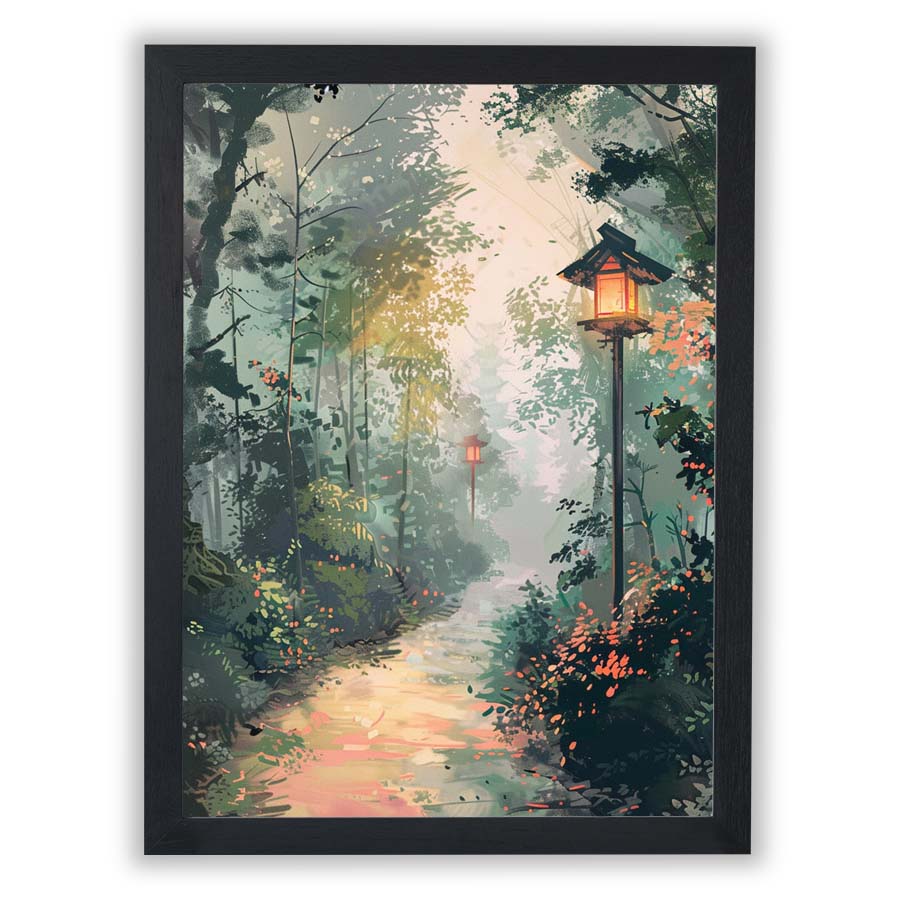 Forestscape - Lantern Path - Small - Unframed
