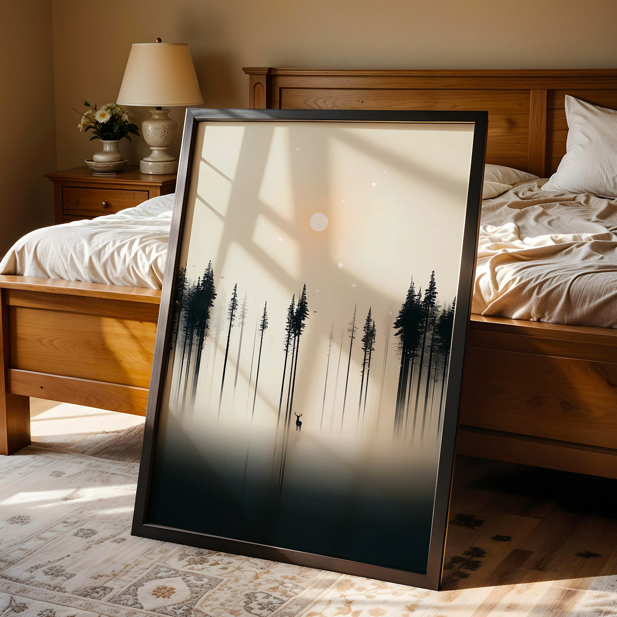 Silent Wilderness Set of 3 Prints featuring Misty Hollow as part of the minimalist forest collection