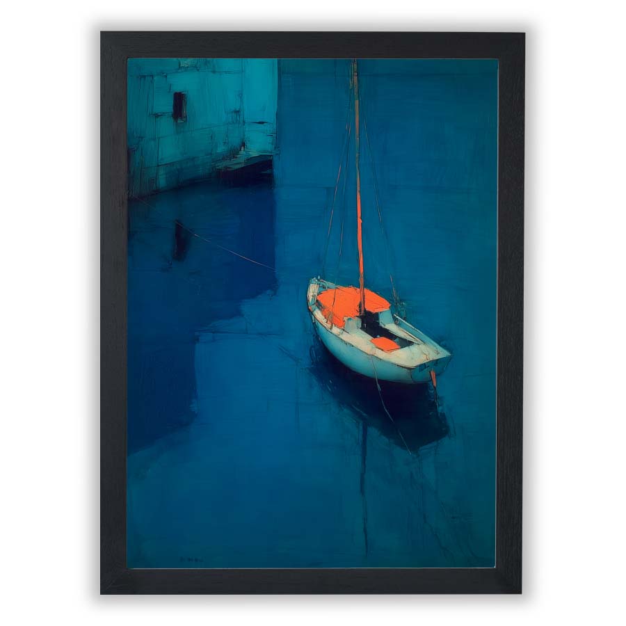Harbour Nocturnes – The Quiet Mooring. - Small - Unframed