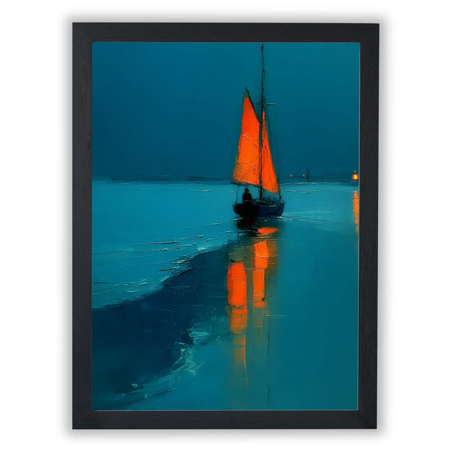 Harbour Nocturnes – Midnight Sail - Small - Unframed