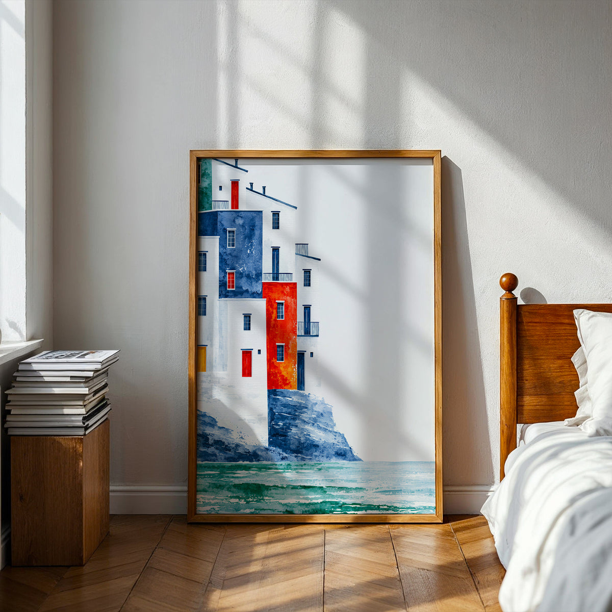 Painted Shores Set of 3 Prints featuring Red Door as part of the coastal watercolour collection