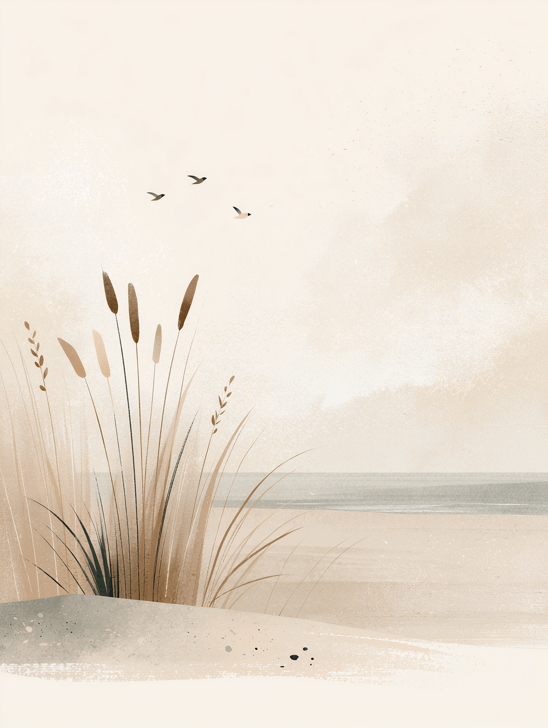 Coastal Calm - Shoreline Reeds
