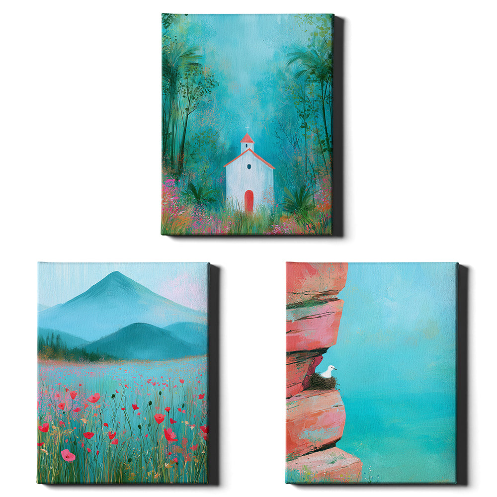 Wildflower Valley | Set of 3 Scenic Prints