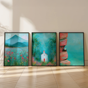 Wildflower Valley | Set of 3 Scenic Prints
