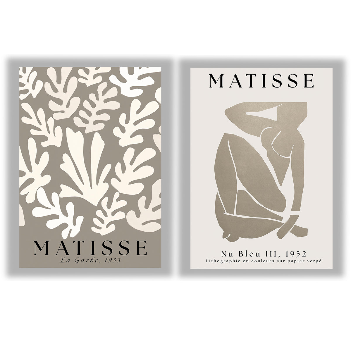 Matisse 1 | Set of 2 Neutral Art Prints