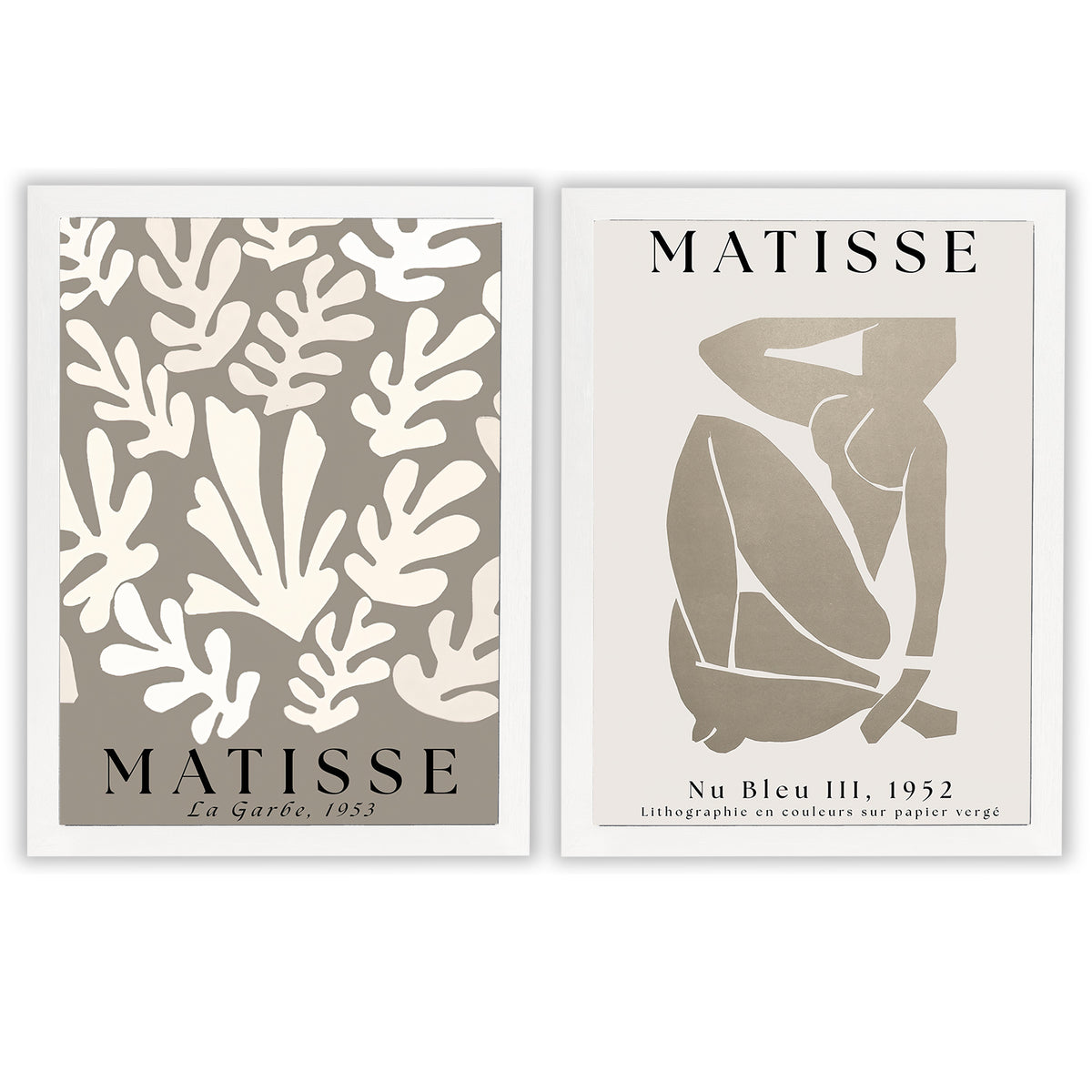 Matisse 1 | Set of 2 Neutral Art Prints