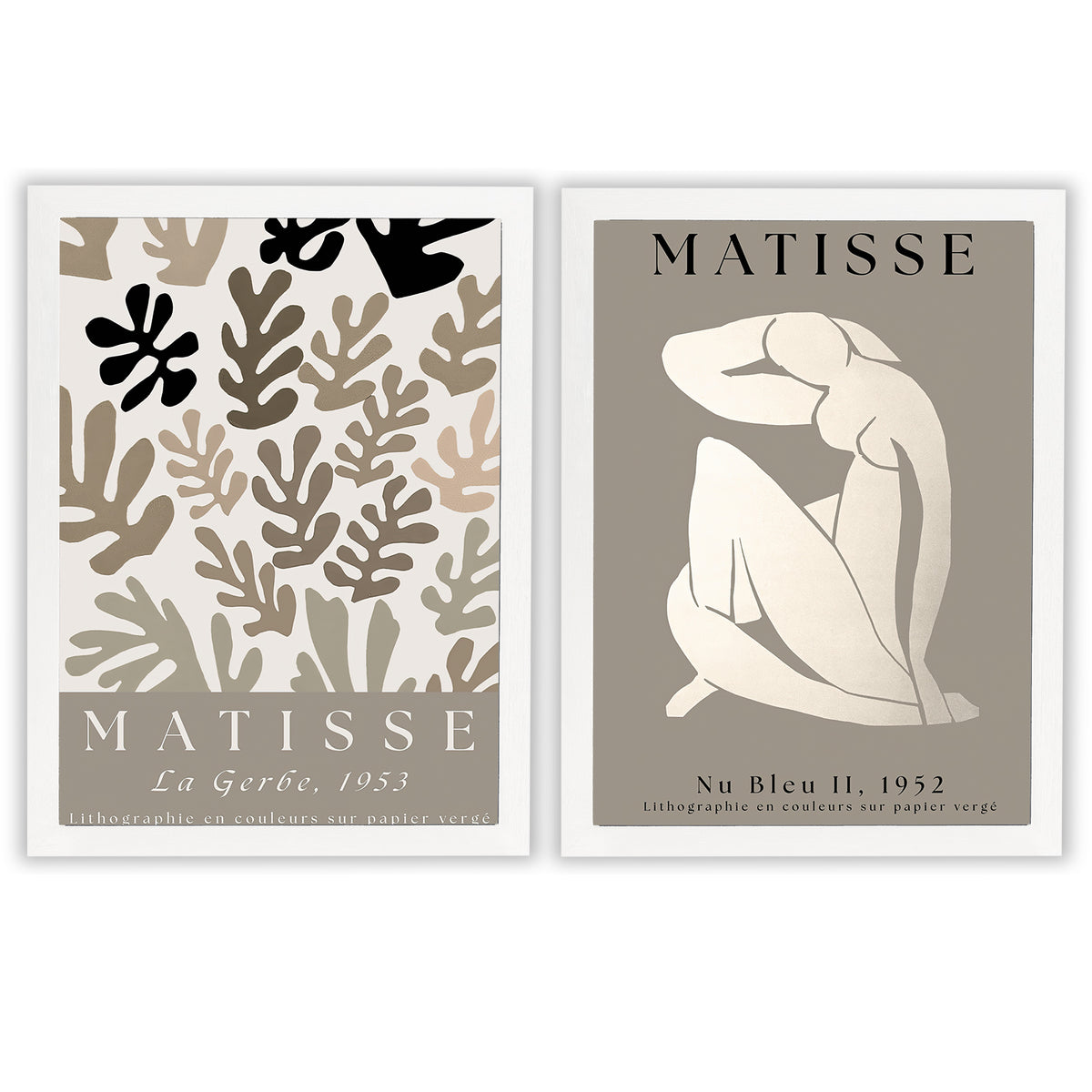 Matisse 2 | Set of 2 Neutral Art Prints