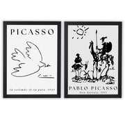 Picasso 1 | Set of 2 Black & White Art Prints