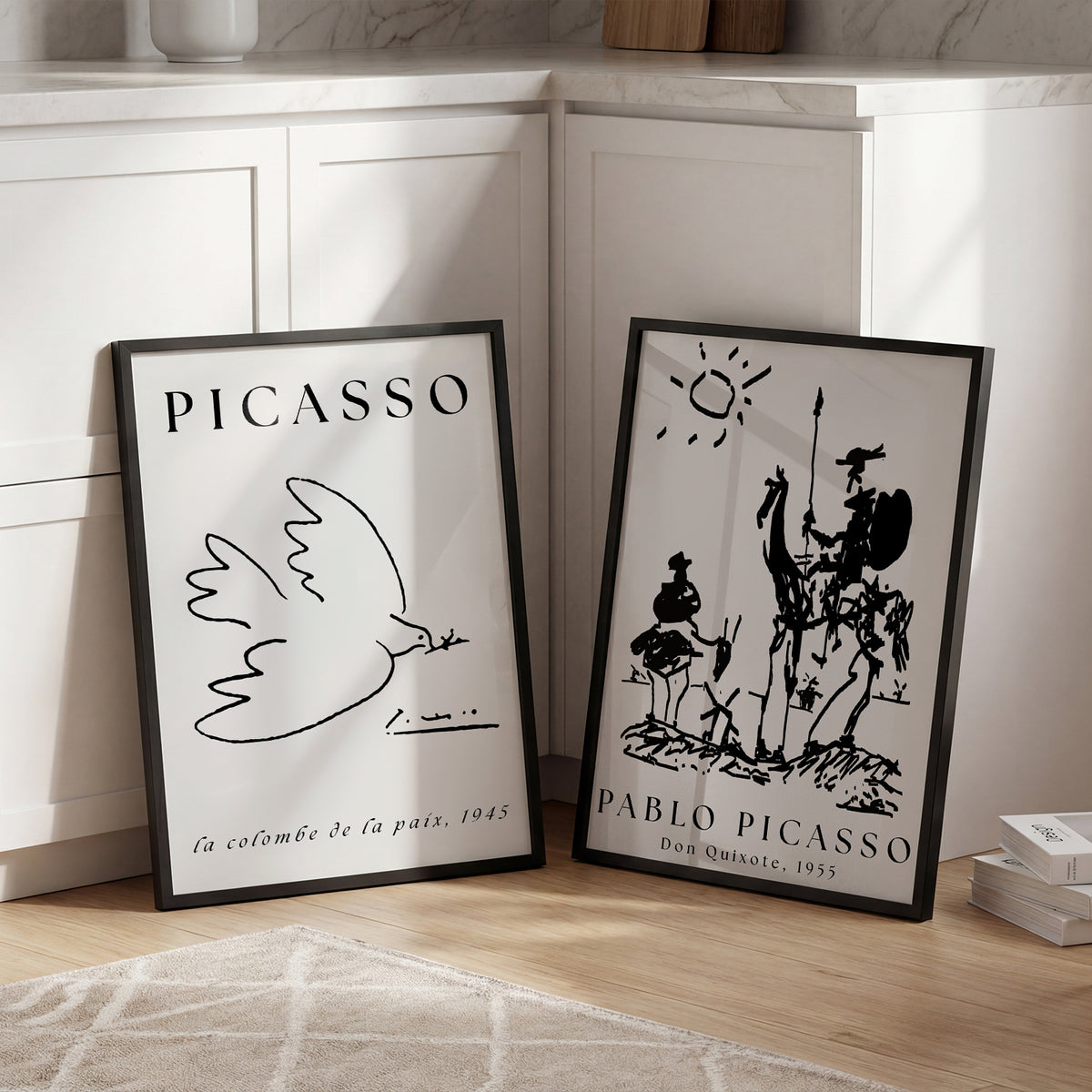 Picasso 1 | Set of 2 Black & White Art Prints