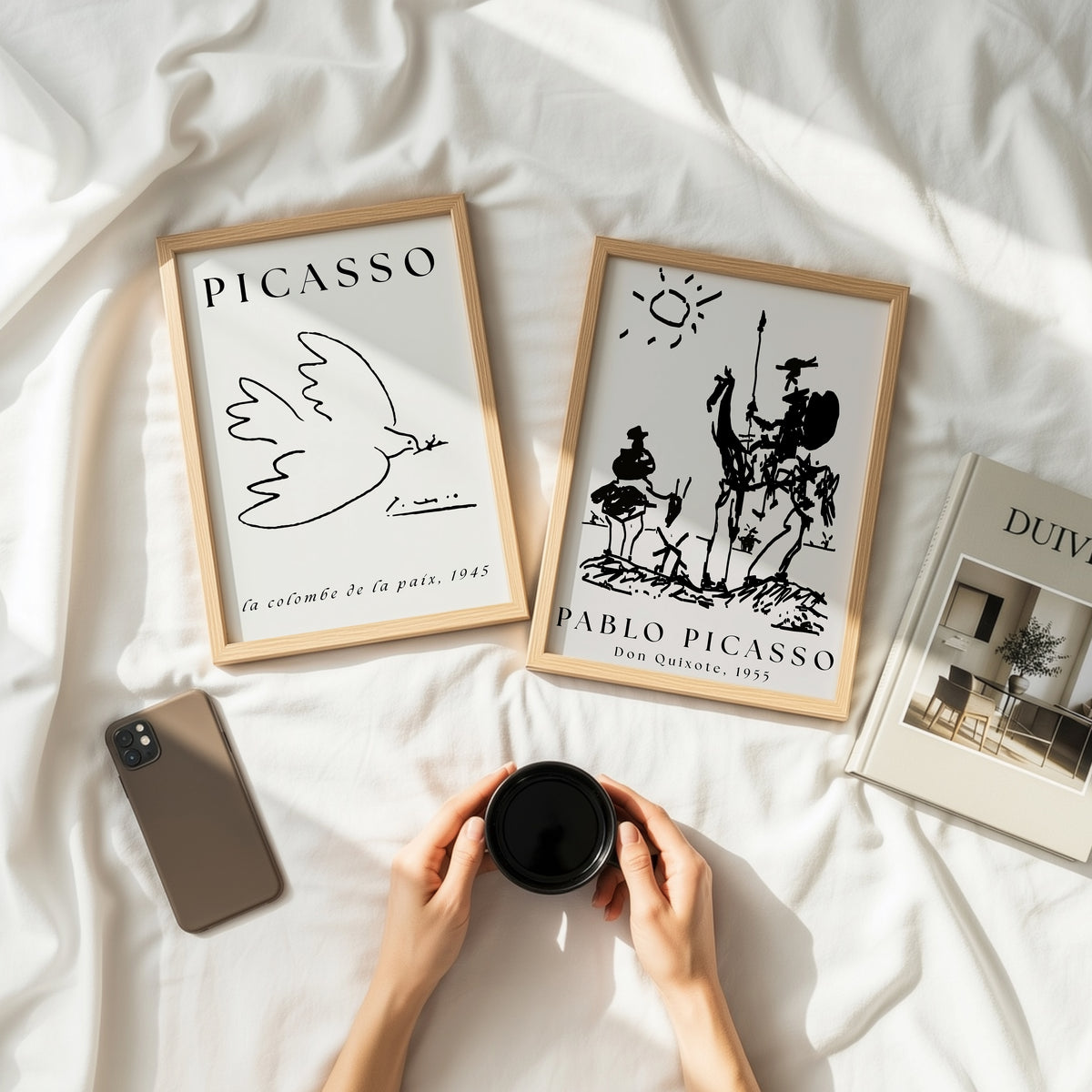 Picasso 1 | Set of 2 Black & White Art Prints