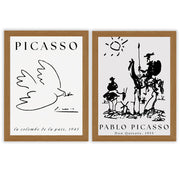 Picasso 1 | Set of 2 Black & White Art Prints