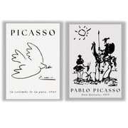 Picasso 1 | Set of 2 Black & White Art Prints