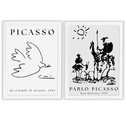 Picasso 1 | Set of 2 Black & White Art Prints