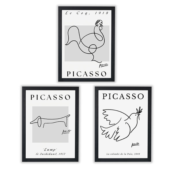 Picasso Collection | Set of 3 Modernist Line Art Prints