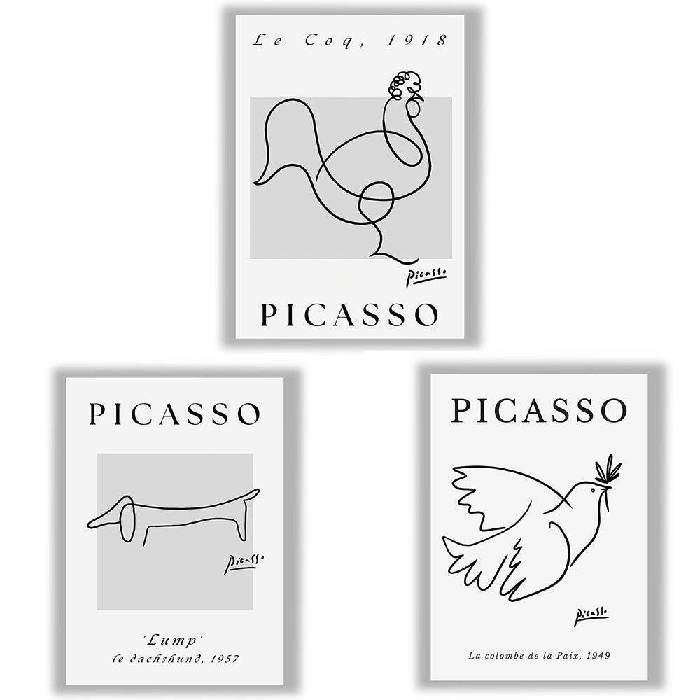Picasso Collection | Set of 3 Modernist Line Art Prints