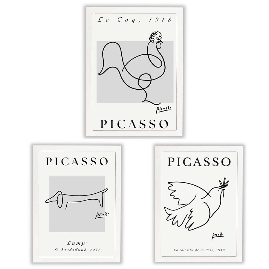 Picasso Collection | Set of 3 Modernist Line Art Prints