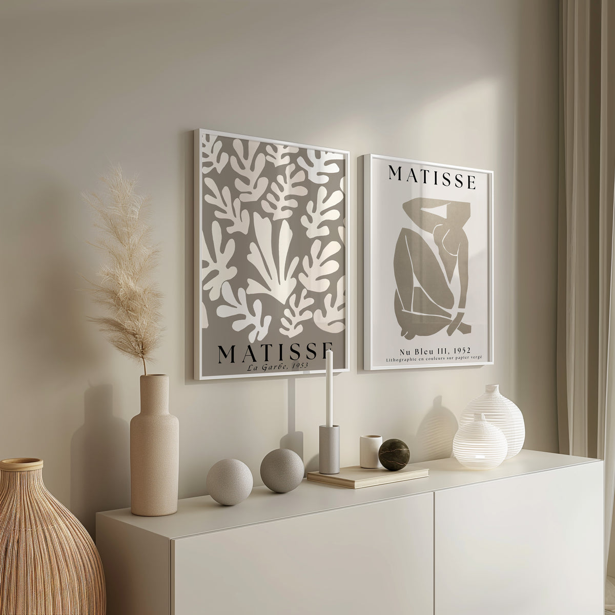 Matisse 1 | Set of 2 Neutral Art Prints