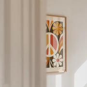 Retro Wall Art | Flower Power - Peace Bloom