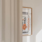 Ink & Orange – Fish in a Jar | Minimalist Fish Wall Art