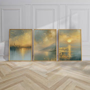 Gilded Landscapes | Set of 3 Scenic Prints
