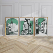 Coastal Town | Set of 3 Seaside Illustration Prints