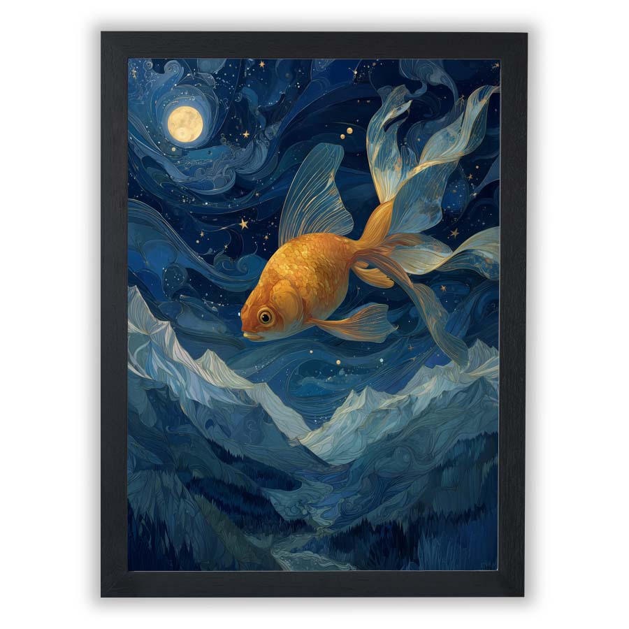 Celestial Dreams – Starbound Goldfish - Small - Unframed