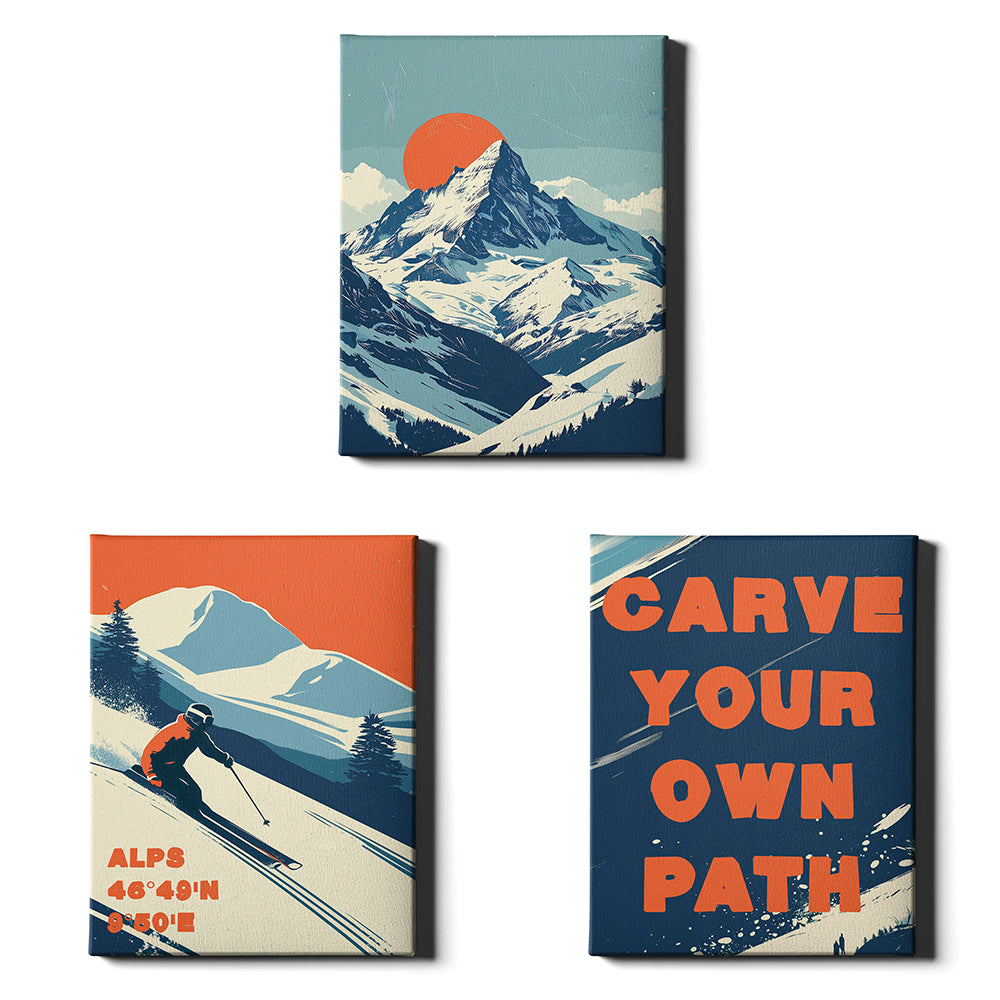 Alpine Horizons | Set of 3 Alpine Ski Prints