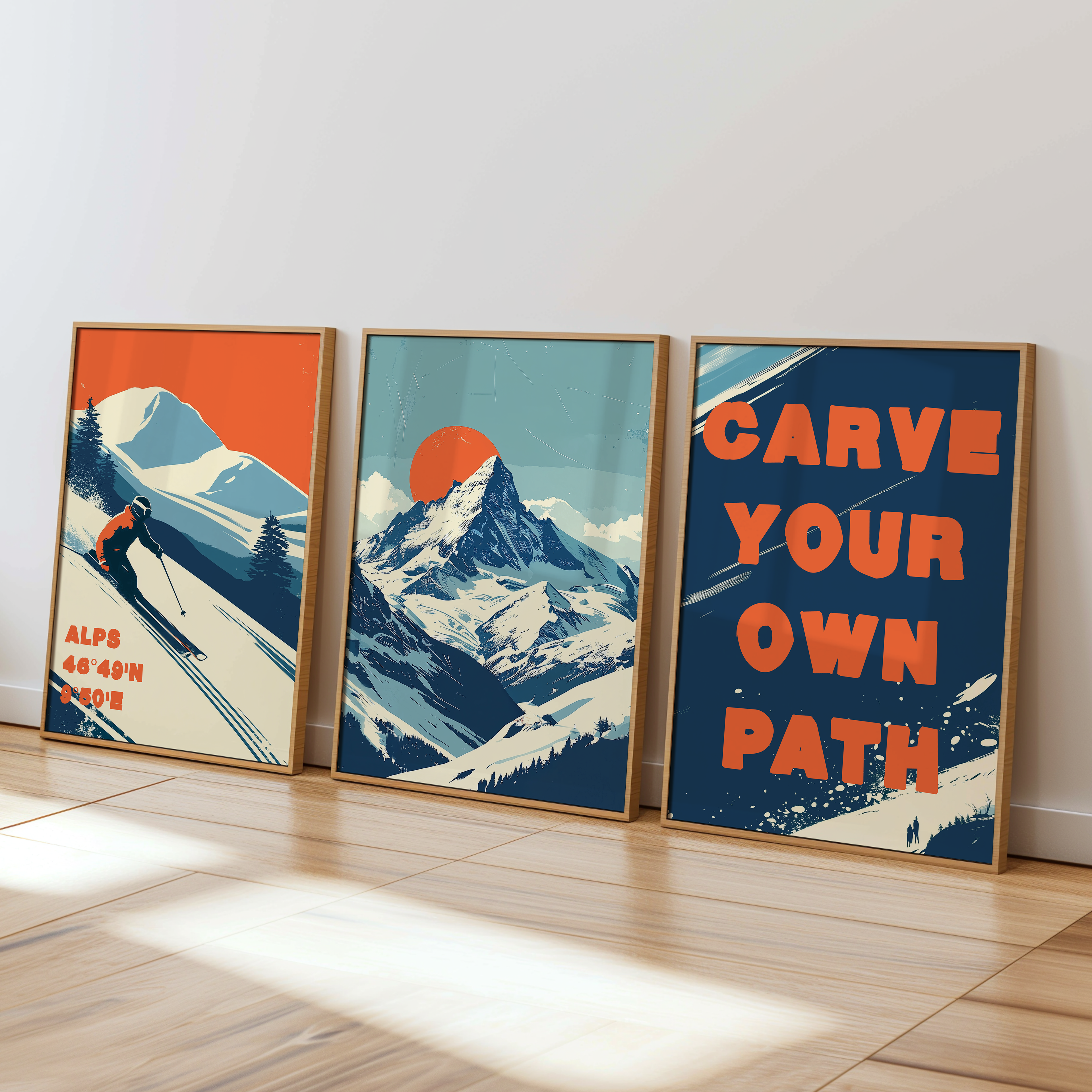 Alpine Horizons | Set of 3 Alpine Ski Prints